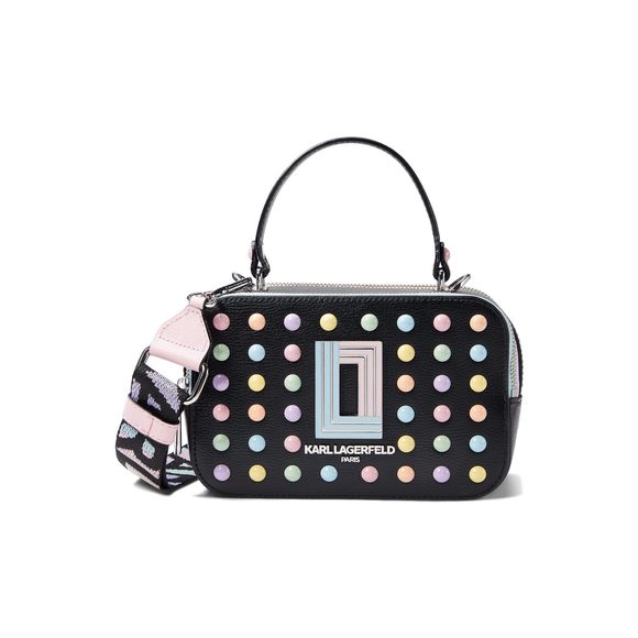 Paris Simone Studded Camera Crossbody, Black/Candy Multi >:) - Picture 1 of 4